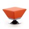 Manhattan Comfort Diamond Swivel Ottoman in Orange and Polished Chrome OT002-OR - alternate 1